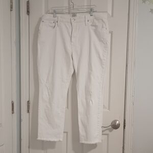 J. Crew Women's Straight Leg White Jeans